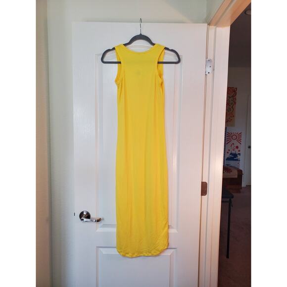 Bump Biddy Maternity Sunny Yellow Casual Stretchy Midi Dress NWT, Size Medium - Picture 7 of 10